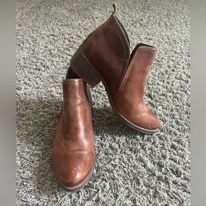 Genuine leather ankle booties size 7